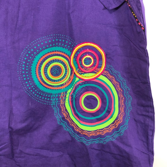 NWT Coline Purple Skirt Multi Color Designs Sz XL - Picture 2 of 7